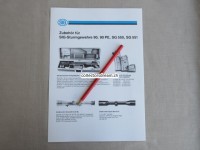 Seltenes SIG Prospektblatt, Zubehör für SIG-Sturmgewehre 90, 90PE, SG550, SG551