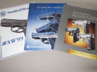 3 seltene Smith-Wesson Pistolen Prospekte, Ausgabe um 1990