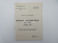 Anleitung / Manual, Pistolet Automatique 9mm, Model 1950, Ausgabe 1973