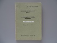 Reglement Nr. 53.105 d, Die Handgranate und das Sprengrohr, Ausgabe 1969
