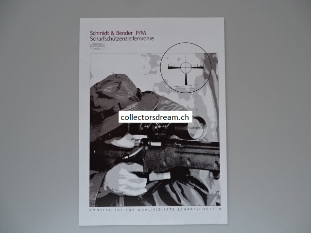 Faltprospekt Schmidt & Bender Scharfschützenzielfernrohre Ausgabe 1996