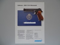 Seltenes SIG Prospektblatt " SIG P 210 Dänemark "