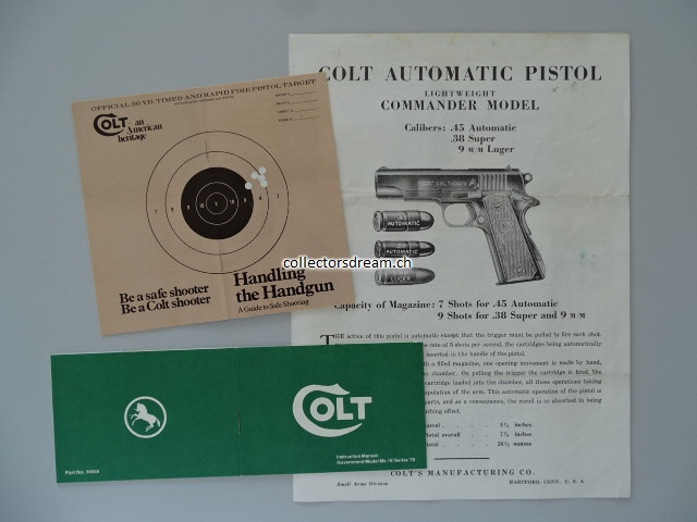 Colt Werksblatt / Manual zu Colt Lightweight Commander Model