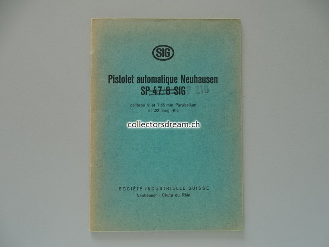 Manual Pistolet automatique Neuhausen SP 47/8 / P210