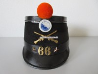 Tschako / Käppi, Ordonnanz 1898, Infanterie - Schützen, Bat.66, Zürich