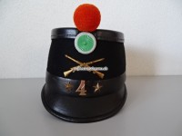 Tschako / Käppi Ordonnanz 1898 Infanterie-Schützen Bat. 4 Kanton Waadt / Vaud