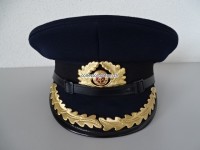 DDR - NVA Marine Offiziers Schirmmütze Kapitän, Grösse 53