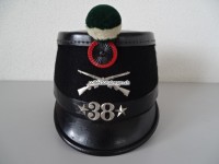 Tschako / Käppi Ordonnanz 1898 Infanterie Bat. 38 Bern