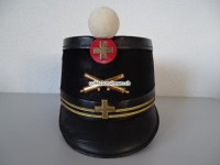 Offiziers Tschako / Käppi Oberleutnant Ord. 1898 Stabsoffizier in der Artillerie