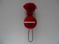 Pompon zu Tschako eidg. Ord. 1852, rot sog. " Flammenpompon " Artillerie
