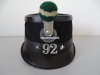 Tschako Ordonnanz 1875 Inf. Bat. 92 Graubünden