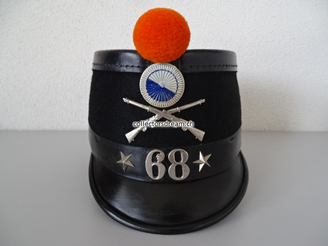 Tschako / Käppi Ordonnanz 1898 Infanterie Bat. 68 Zürich