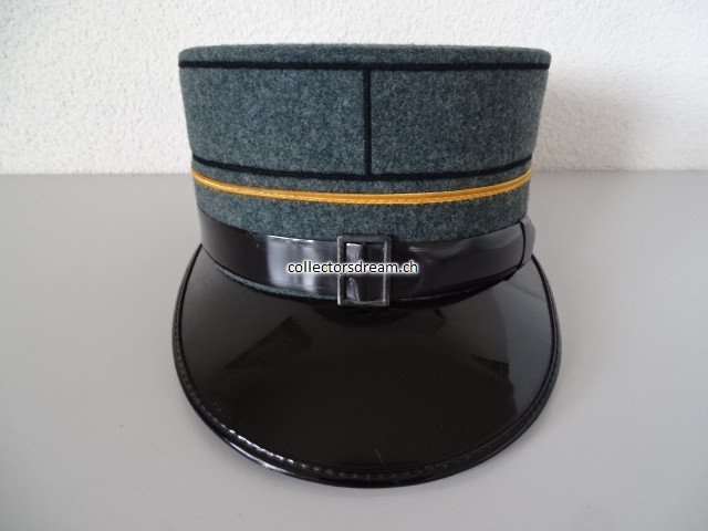 Offiziers Mütze, Leutnant, Ord. 1949, Feldausführung, mit rauem Stoff, Grösse 55-1/2