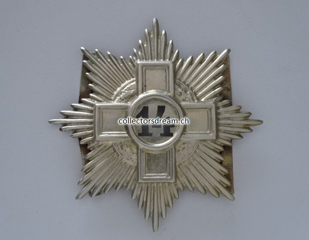 Kavallerie Tschako Abzeichen Schwardon 14 Ord. 1883/84