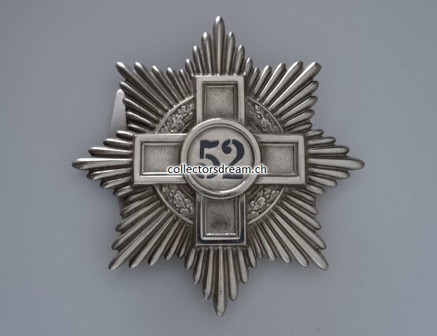 Kavallerie Tschako Abzeichen Schwardon 52 Ord. 1883/84
