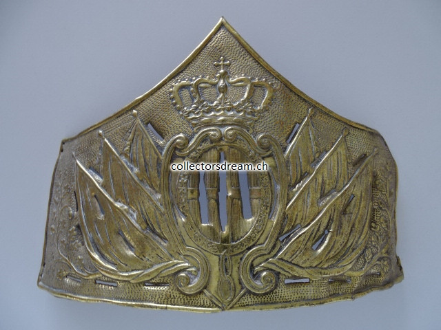 Grenadier / Mützen Messingschild um 1780/1820