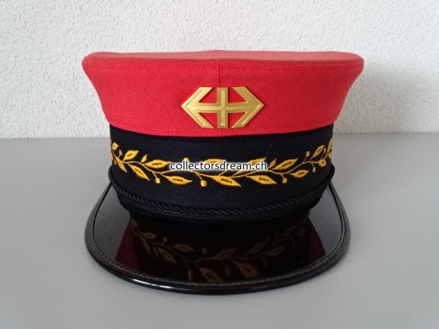 SBB - CFF - FFS Dienstmütze eines Bahnhofvorstandes oder dessen Stv. Grösse - Taille 56