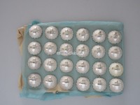 Uniformen Knopf, für Stabsoffiziere versilbert, verwendet bei der eidg. Ord. 1898 und 1917/26, gefederte Ringöse