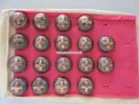 Uniformen Offiziers Knopf, kupferfarbig, verwendet bei der eidg. Ord. 1917/26