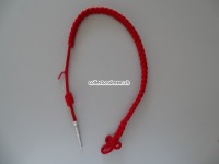 Fangschnur, Musik, Schweiz. Farbe rot mit 1 Metallstift