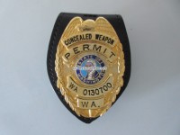 Metall Badge, Concealed Weapon Permit WA