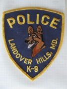 K-9, Landover Hills Police, MD.