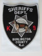 K-9, Burlington County, Sheriff's Dept. N.J.