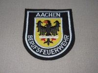 Stoffabzeichen Berufsfeuerwehr Aachen, weisse Schrift