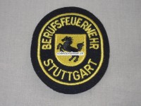 Stoffabzeichen Berufsfeuerwehr Stuttgart, gelbe Schrift