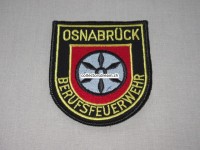 Stoffabzeichen Berufsfeuerwehr Osnabrück, gelbe Schrift