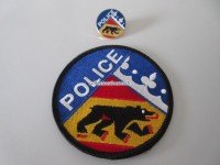 Stoffabzeichen und Pin Police Bern