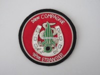 Stoffabzeichen, Metallstickerei, Legion Etranger (Fremdenlegion), 2éme Compagnie