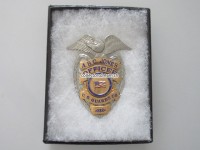 Älteres Metall-Badge, A.B.C. Jones Officer, U.S. Guards Co.