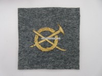 Hochgebirgs Abzeichen, eidg. Ord. 26/40, Metallstickerei