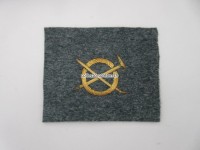Hochgebirgs Abzeichen, eidg. Ord. 26/40, Metallstickerei, kleine Version