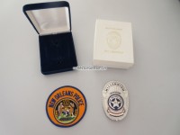 Metall Badge, New Orleans Police Officer, Sonderbadge aus dem Millenium Jahr 2000