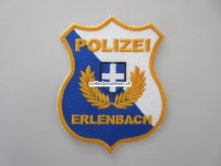 Stoffabzeichen, ehemalige Polizei Erlenbach, goldfarben