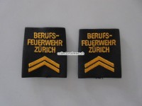 1 Paar alte Schlaufen, Unteroffizier, ehemalige Berufsfeuerwehr Zürich 