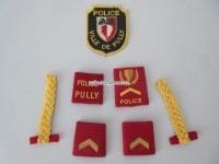 Schlaufen und Abzeichen Set, 7-teilig, Police Ville de Pully/VD