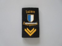 Schulterschlaufe / Patte ehemalige Stapo Luzern, Uof. gummierte Version