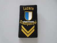 Schulterschlaufe / Patte ehemalige Stapo Luzern, Uof. gummierte Version
