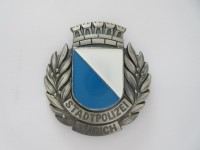 Metall Mützen/Beret Abzeichen, Stapo Zürich, grosse Ausführung