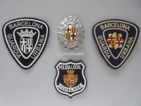 Metallabzeichen und Stoffabzeichen Policia Local, Igualada, Spanien