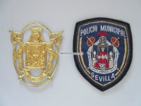 Metallabzeichen und Stoffabzeichen, Policia Municipal, Sevilla, Spanien