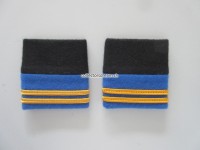 Schulterschlaufen (Achselschlaufen) Paar Offizier Oberleutnant 2-farbig schwarz-blau