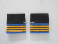 Schulterschlaufen (Achselschlaufen) Paar Offizier Hauptmann 2-farbig schwarz-blau