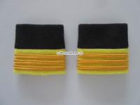 Schulterschlaufen (Achselschlaufen) Paar, Offizier, Hauptmann, 2-farbig, schwarz-zitronengelb