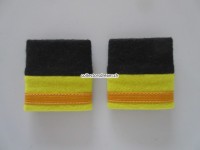 Schulterschlaufen / Patten (Achselschlaufen) Paar, Offizier, Major, 2-farbig, schwarz-zitronengelb