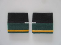 Schulterschlaufen (Achselschlaufen) Paar, Offizier, Leutnant, 2-farbig, schwarz-dunkelgrün