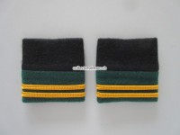 Schulterschlaufen (Achselschlaufen) Paar, Offizier, Oberleutnant, 2-farbig, schwarz-dunkelgrün